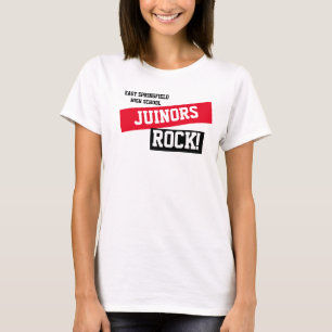Custom Red Juniors High School Class  T-Shirt