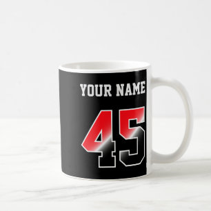 Custom Red Number 45 Personalized T Shirt Coffee Mug