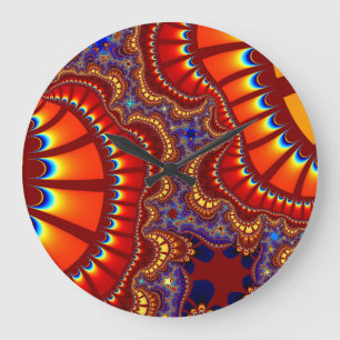 Custom Red Orange Remix Wall Clock