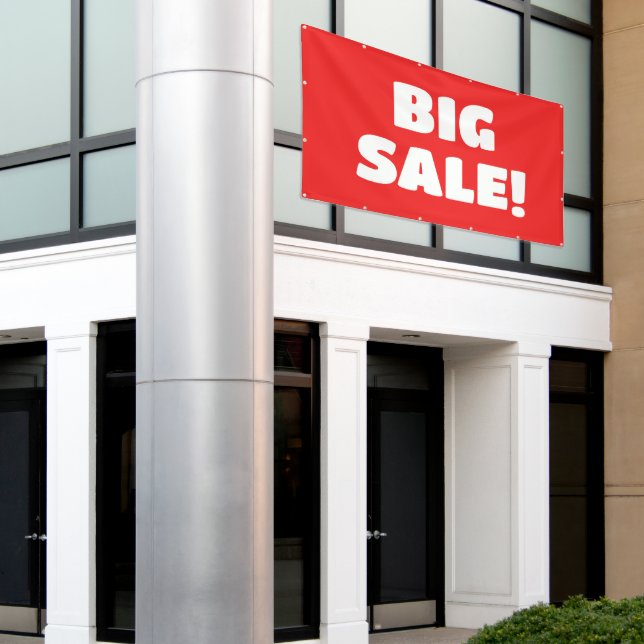 Custom Red SALE Banner (Outside Building)
