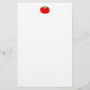 Custom red tomato logo stationery paper
