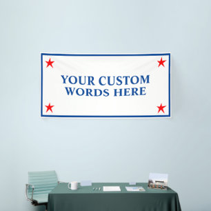 Custom Red White and Blue Banner