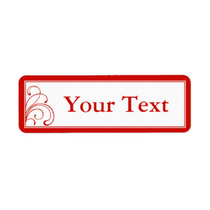 Custom Red & White Gift Tag Stickers or Labels