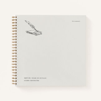 Custom Regency Vintage Epistolary crowquill Notebook