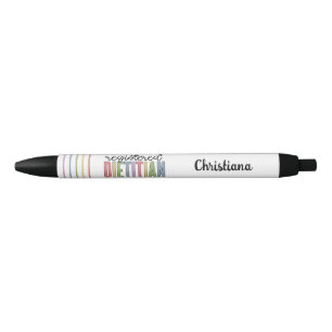 Custom Registered Dietician Cute Colourful RD Black Ink Pen