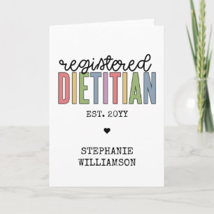 Custom Registered Dietician Multicolored RD Card