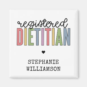 Custom Registered Dietician Multicolored RD  Magnet