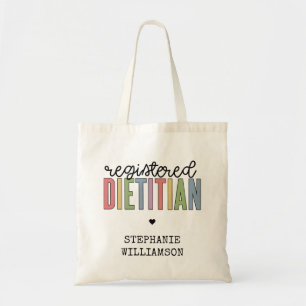 Custom Registered Dietician Multicolored RD Tote Bag