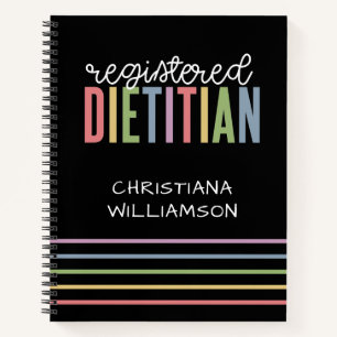 Custom Registered Dietitian Multicolored RD  Notebook