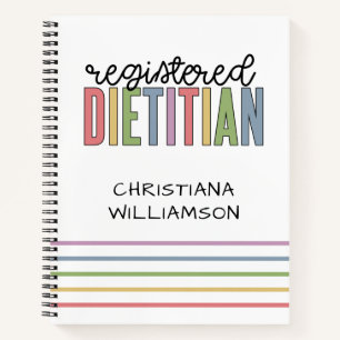Custom Registered Dietitian Multicolored RD Notebook
