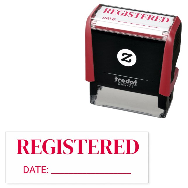 Custom Registered School Self Inking Rubber Stamp (In Situ)
