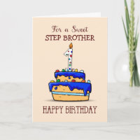 Custom Relation, 1st Birthday, 1 on Blue Cake