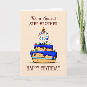 Custom Relation, 9th Birthday, 9 on Blue Cake Card