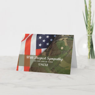 Custom Relation Army Military Soldier Sympathy Hat Card