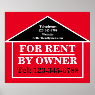 Custom RENT BY OWNER Real Estate For Rent Poster
