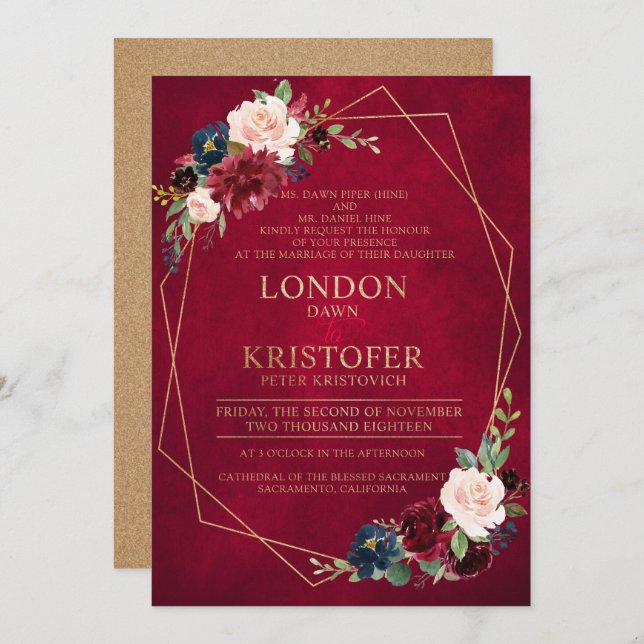 Custom Request Ms. London Dawn Invitation (Front/Back)