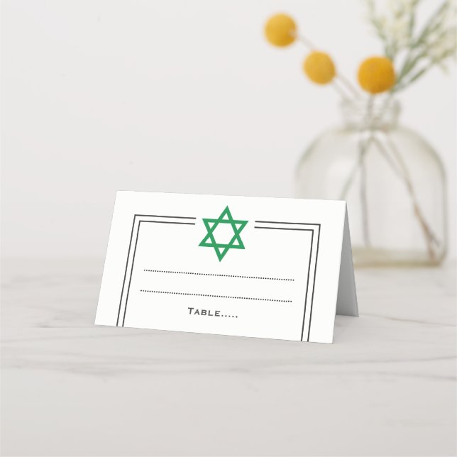 Custom request Star of David Place Card (Front)