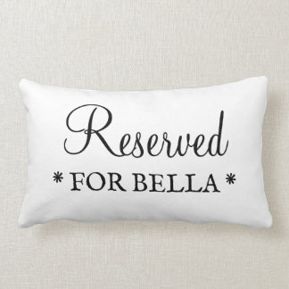 Custom Reserved for the cat add your pet's name Lumbar Cushion