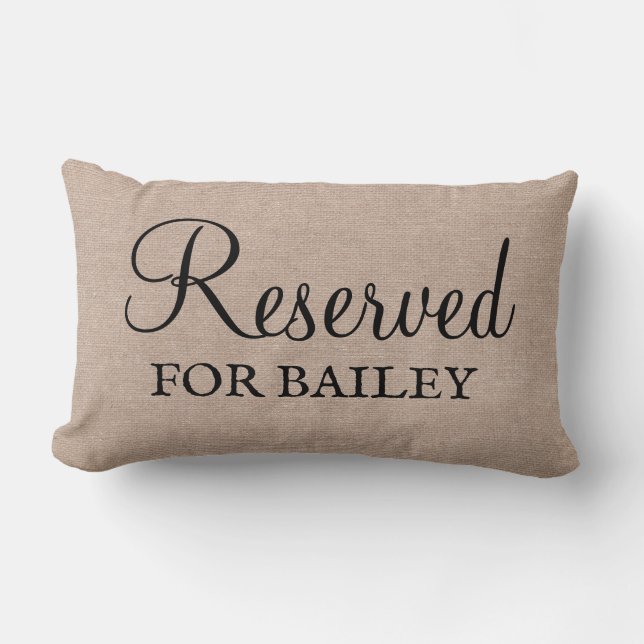 Custom Reserved for the Dog personalised funny  Lu Lumbar Cushion (Front)