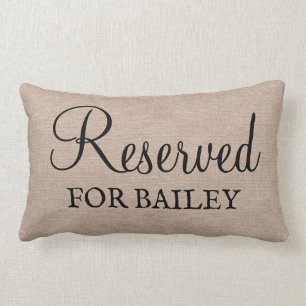 Custom Reserved for the Dog personalised funny  Lu Lumbar Cushion