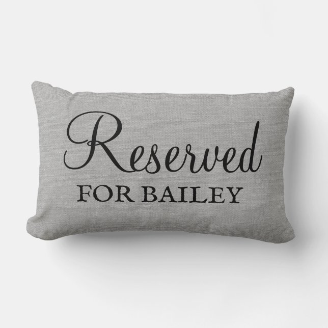 Custom Reserved for the Dog personalised funny  Lumbar Cushion (Front)