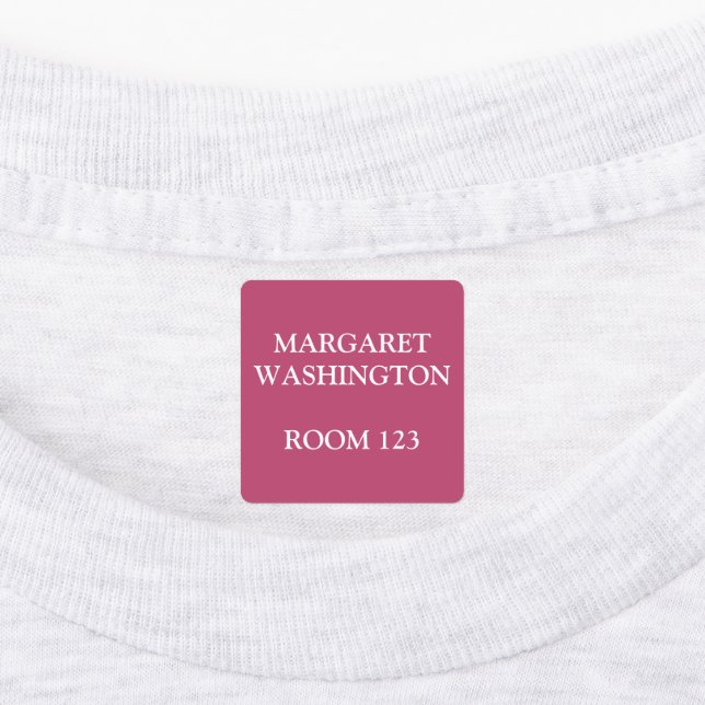 Custom Residential Home Pink Iron On Clothing (Affixed)