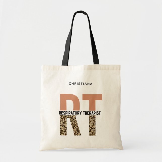 Custom Respiratory Therapist RT Gift Tote Bag (Front)