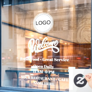 Custom Restaurant Welcome Window Decal