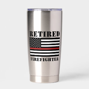 Custom Retired Firefighter Thin Red Line Insulated Tumbler
