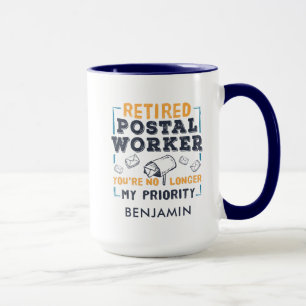 Custom Retired Postal Worker Mailman Retirement Mug