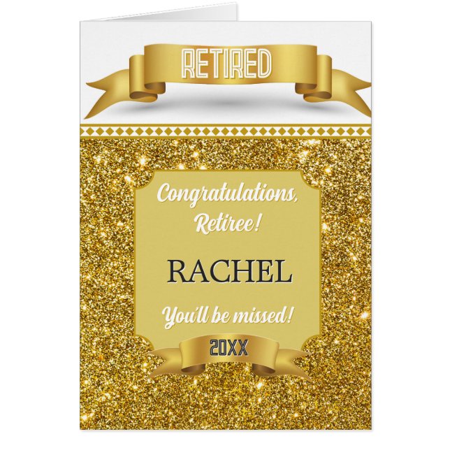 Custom Retiree's Congrats Card (Front)