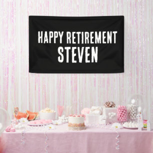 CUSTOM RETIREMENT PARTY BANNER BANNERS