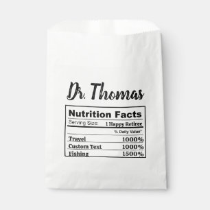 Custom Retirement Party Coworker Boss Thank You Favour Bag