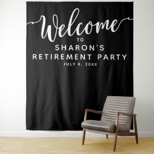 Custom retirement Party Photo Booth Backdrop Tapestry