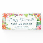 Custom Retirement Party Tropical Floral Modern
