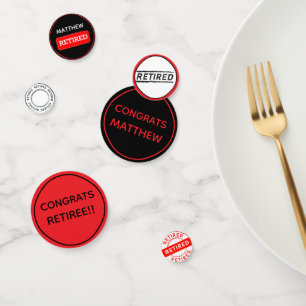 Custom Retirment Party Table Confetti