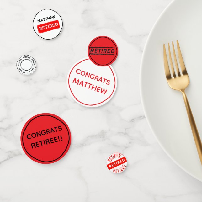 Custom Retirment Party Table Confetti (Group)