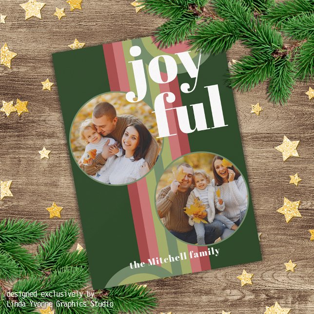 Custom Retro Abstract Waves Art Pattern Holiday Card (Creator Uploaded)