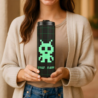 Custom Retro Alien Water BottleWater Bottle