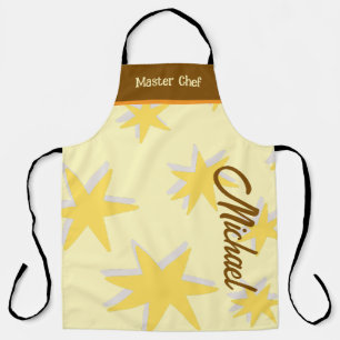 Custom retro background master chef Mustard Apron