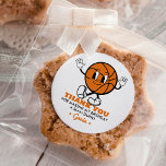 Custom Retro Basketball Birthday Party Thank You Classic Round Sticker<br><div class="desc">Add a personal touch to your basketball-themed birthday party with these Custom Retro Basketball Birthday Party Thank You Classic Round Stickers. Designed to match the energy of your event, these stickers feature a nostalgic, retro basketball design, making them the perfect way to express gratitude to your guests. Whether you use...</div>