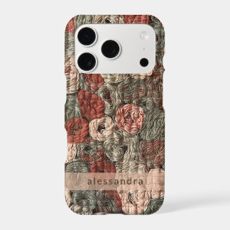 Custom Retro Boho Brown Abstract Textile 3D Look 