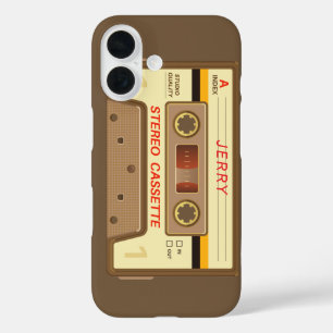 Custom Retro Cassette Tape iPhone 16 Case