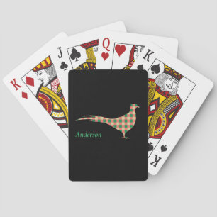 Custom Retro Chequered Bird Playing Cards Deck