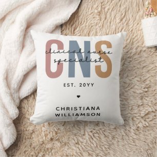Custom Retro CNS Clinical Nurse Specialist Cushion