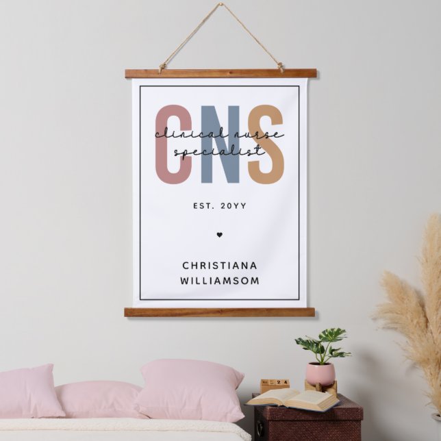Custom Retro CNS Clinical Nurse Specialist Hanging Tapestry (Bedroom)