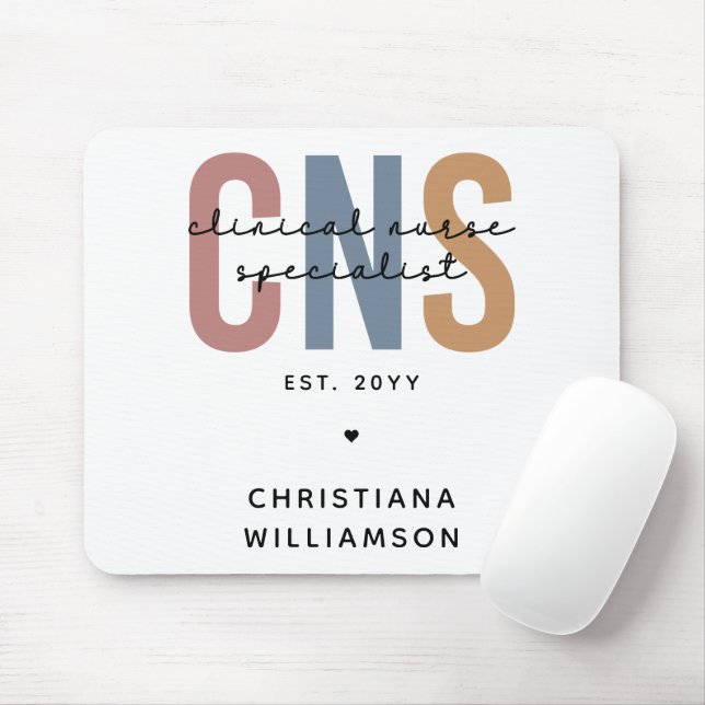 Custom Retro CNS Clinical Nurse Specialist Mouse Pad (With Mouse)