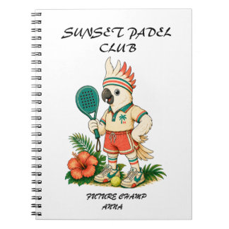 Custom Retro Cockatoo Junior Padel Club Kids Notebook