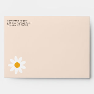 Custom Retro Daisy Pattern Envelope