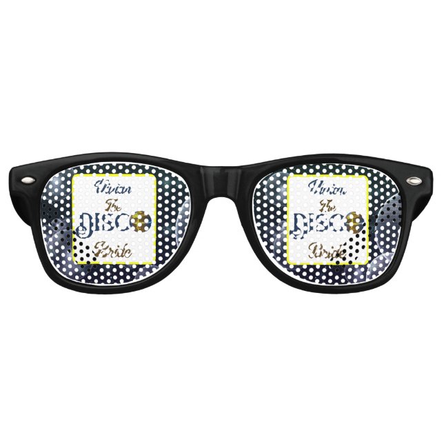 Custom  Retro Disco Bachelorette Party Disco Bride Retro Sunglasses (Front)